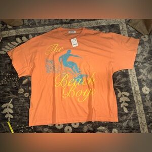 NWT One Size Daydreamer Beach Boys Sunset Orange Tee | Free People